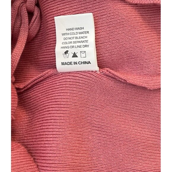 Ladies Small Medium Mauve Pink Ruched Knit Top Short Sleeve Shirt NWT Luna Ivy - Picture 7 of 7